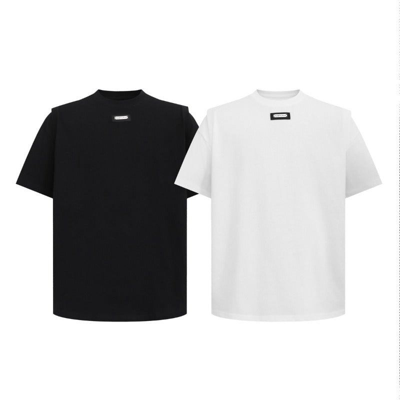 Men's t-shirt: american street style, summer minimalist, premium feel, metal buckle design, men's loose fit short sleeve tee