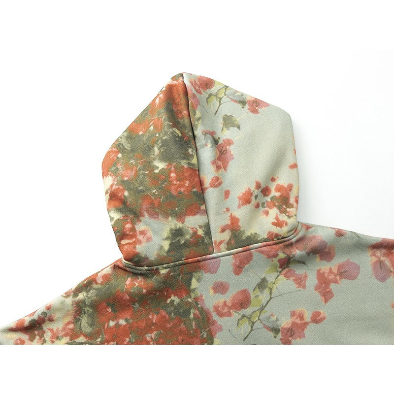 Drew house hoodie early spring d@ew leaf florals smiley pullover hooded sweatshirt
