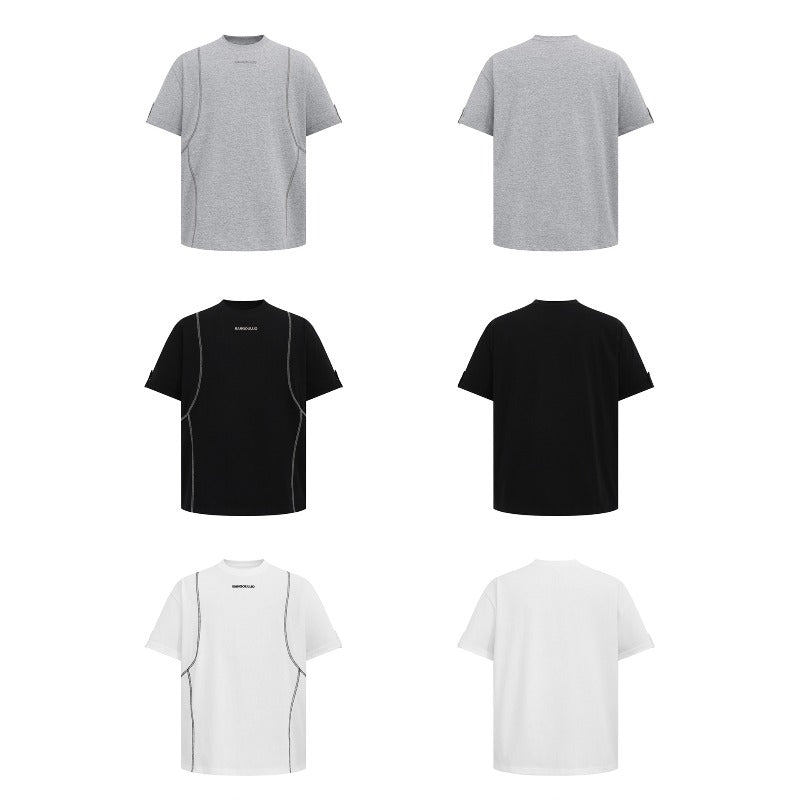 Men's t-shirt: american streetwear summer unisex premium embroidered logo design, relaxed fit short sleeve tee