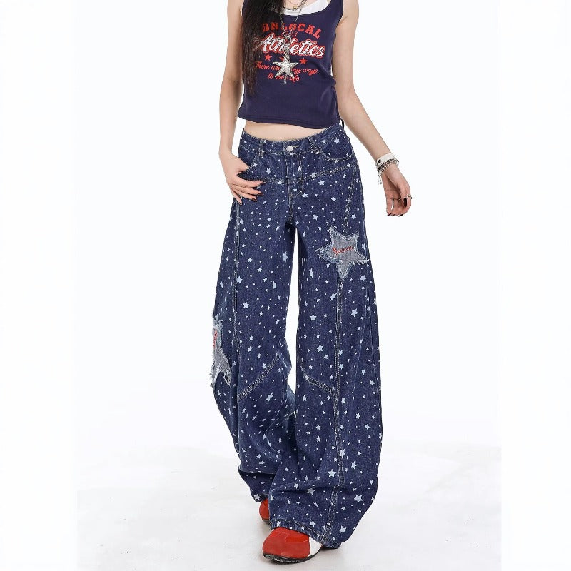 Women's vintage star high-waisted jeans