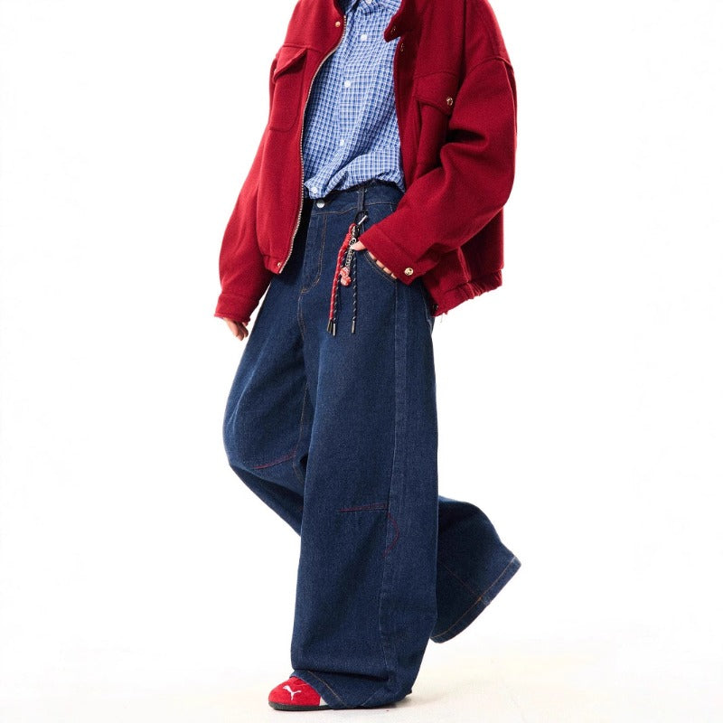 Women jeans with pendant retro women loose