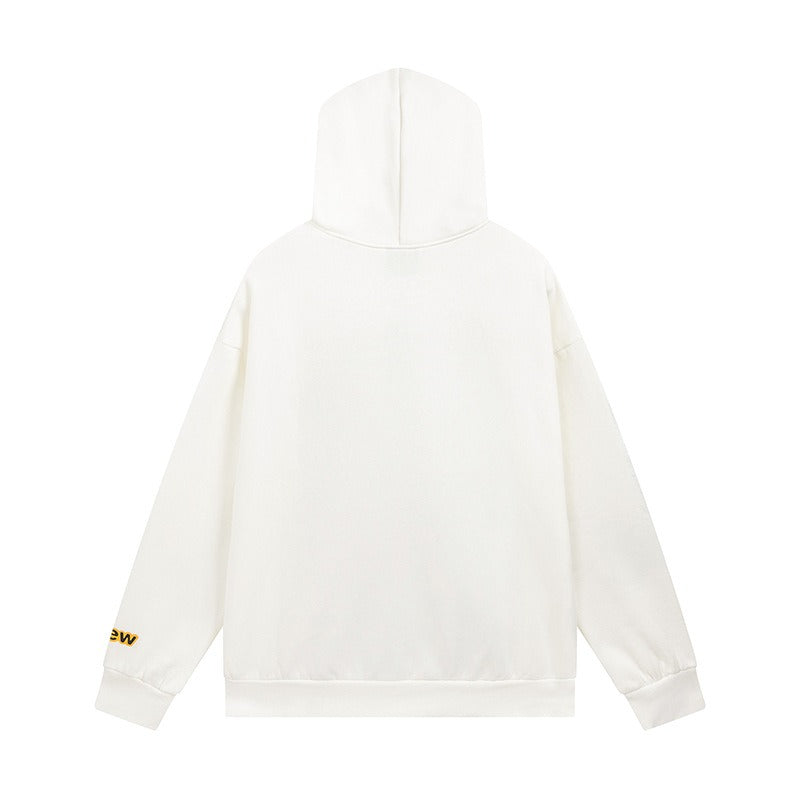 Drew house hoodie early spring d@ew smiley letter flower terry hooded sweatshirt
