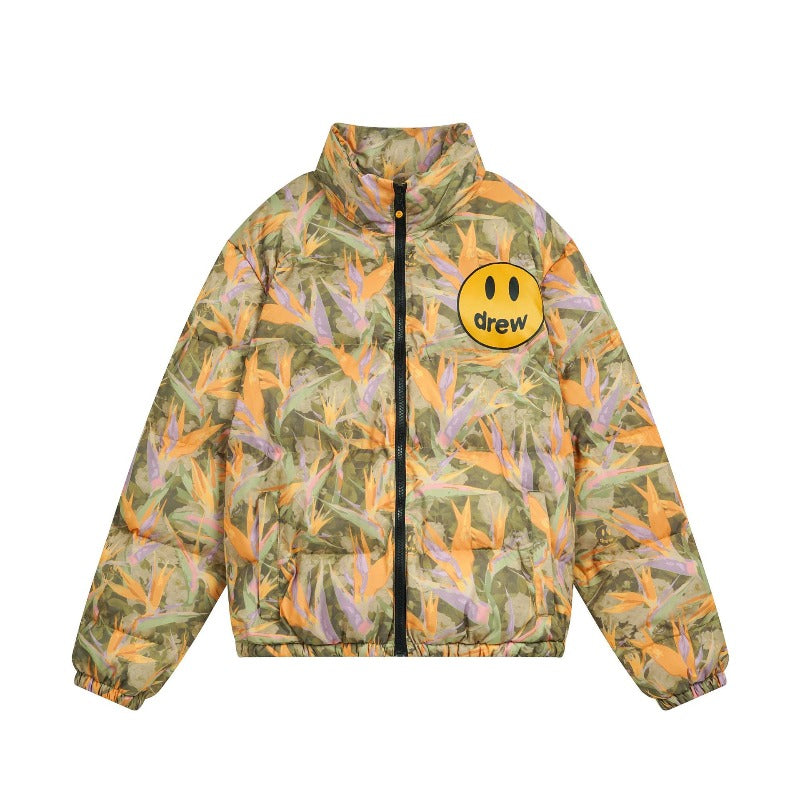 Drew house jacket fall and winter d@ew bird of paradise pattern casual cotton outwear