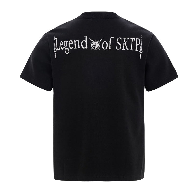 Men's t-shirt - american retro unisex air layer abstract gothic design - men's high street slim fit short sleeve tee