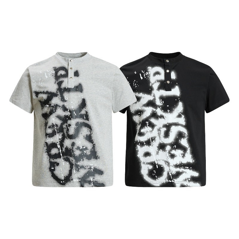 Men's t-shirt - american retro unisex solona cool-touch letter graphic design - men's high street slim fit short sleeve tee