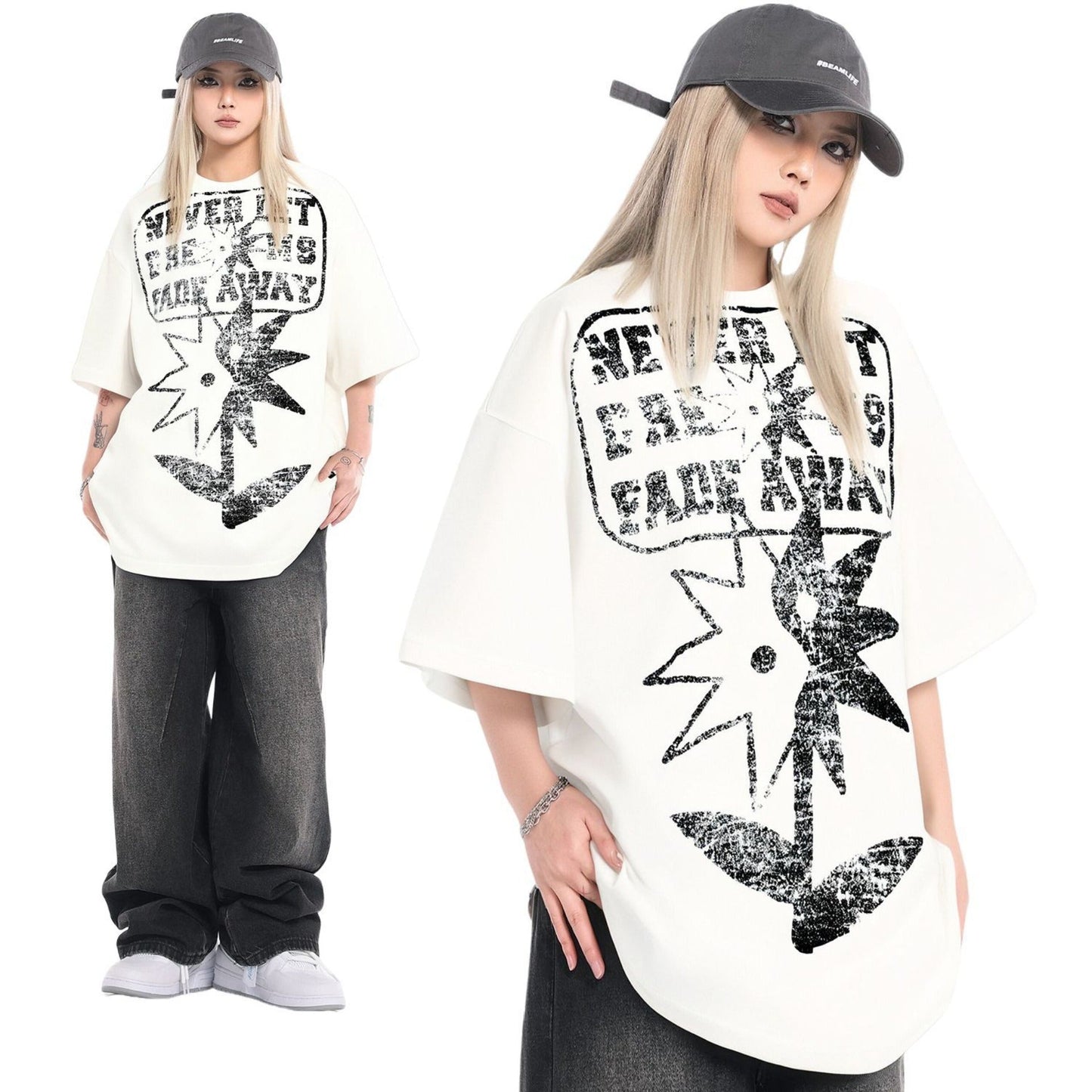 Unisex T-shirts Summer Sunflower Men's Loose Crew Neck Short Sleeve T-Shirt