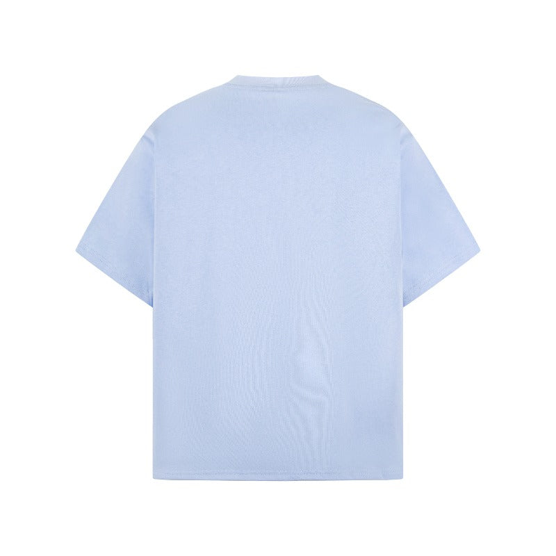 Men's t-shirt - american retro unisex smiley face print short sleeve design - men's high street loose fit tee