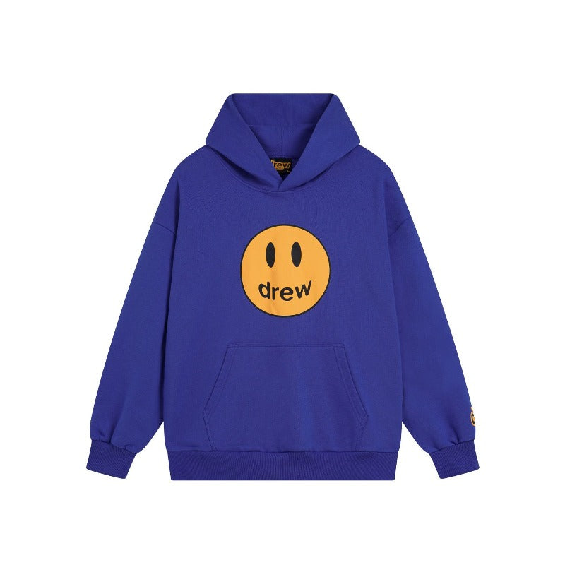 Drew house hoodie fall and winter d@ew classic smiley letter printing terry hooded sweatshirt