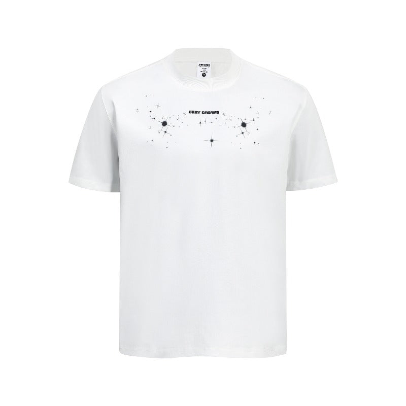 Men t shirt w american high street retro street trendy couple style niche style trendy brand design men's round neck fitted version short-sleeved t-shirt