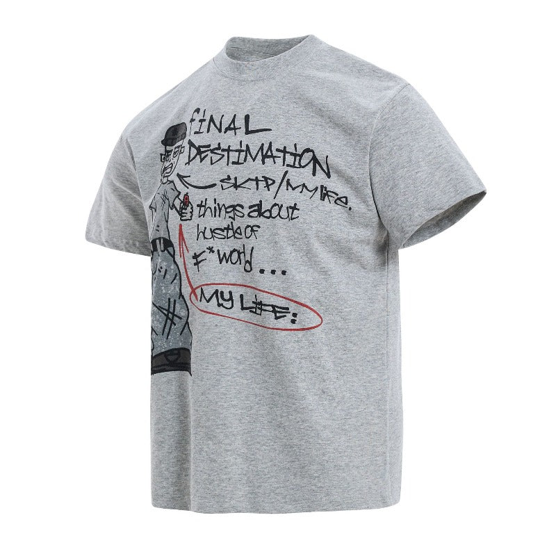 Men's t-shirt - american unisex trendy solona cool abstract pattern design - men's high street fitted short sleeve tee