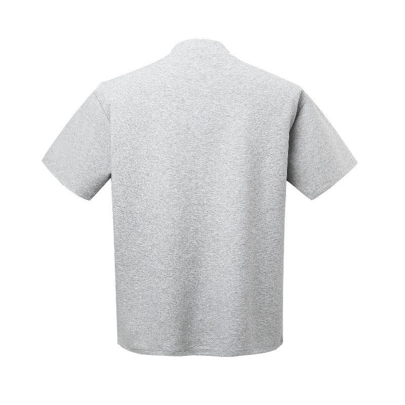 Men t shirt k american street neutral zipper deconstructed classy men's short wide space cotton design short-sleeved t-shirt