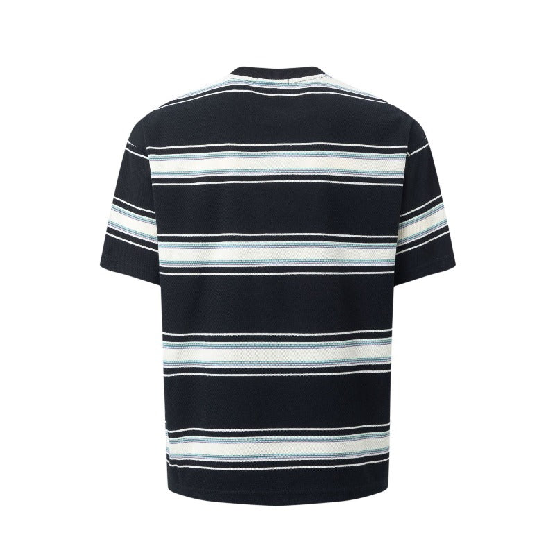 Men's t-shirt - american street style summer unisex striped design - men's loose fit premium short sleeve tee