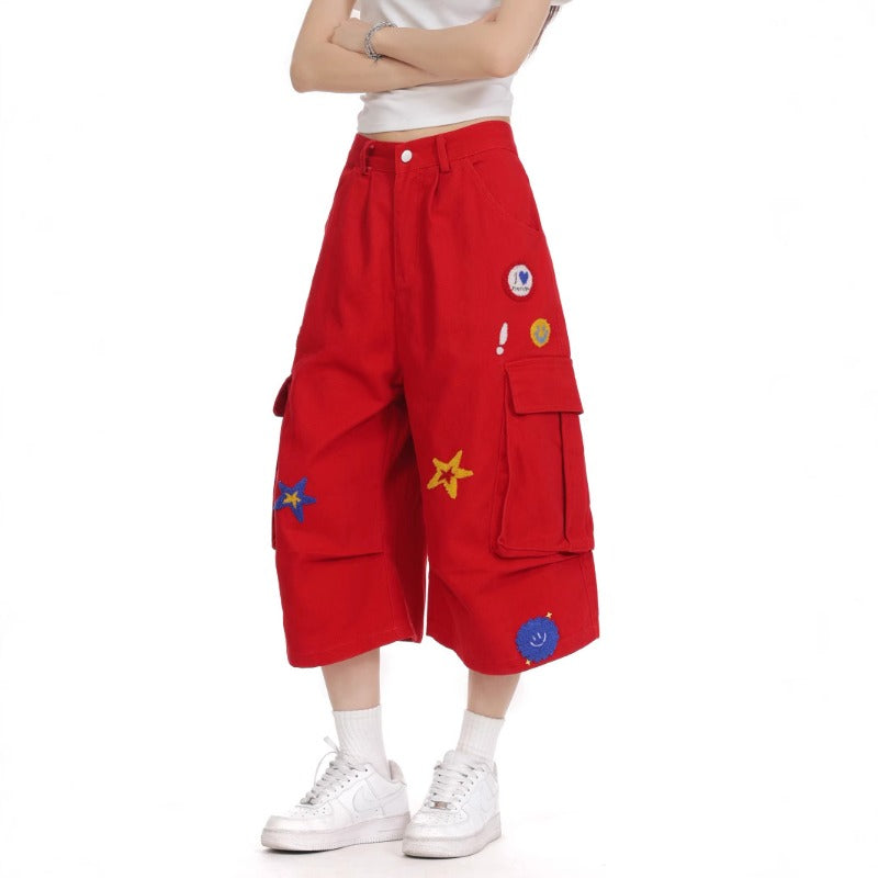 Women jeans summer loose cropped pants