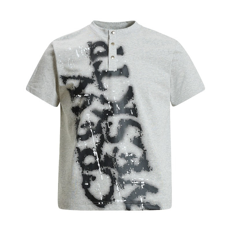 Men's t-shirt - american retro unisex solona cool-touch letter graphic design - men's high street slim fit short sleeve tee