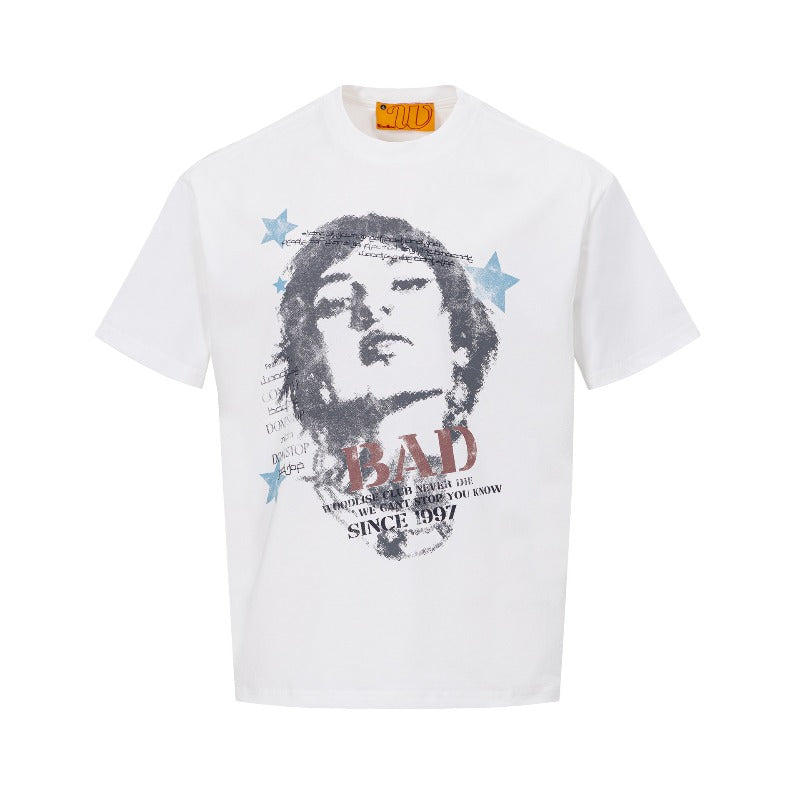 Men's t-shirt: wt american street style, unisex, premium feel, summer creative painting character design, men's loose fit short sleeve t-shirt