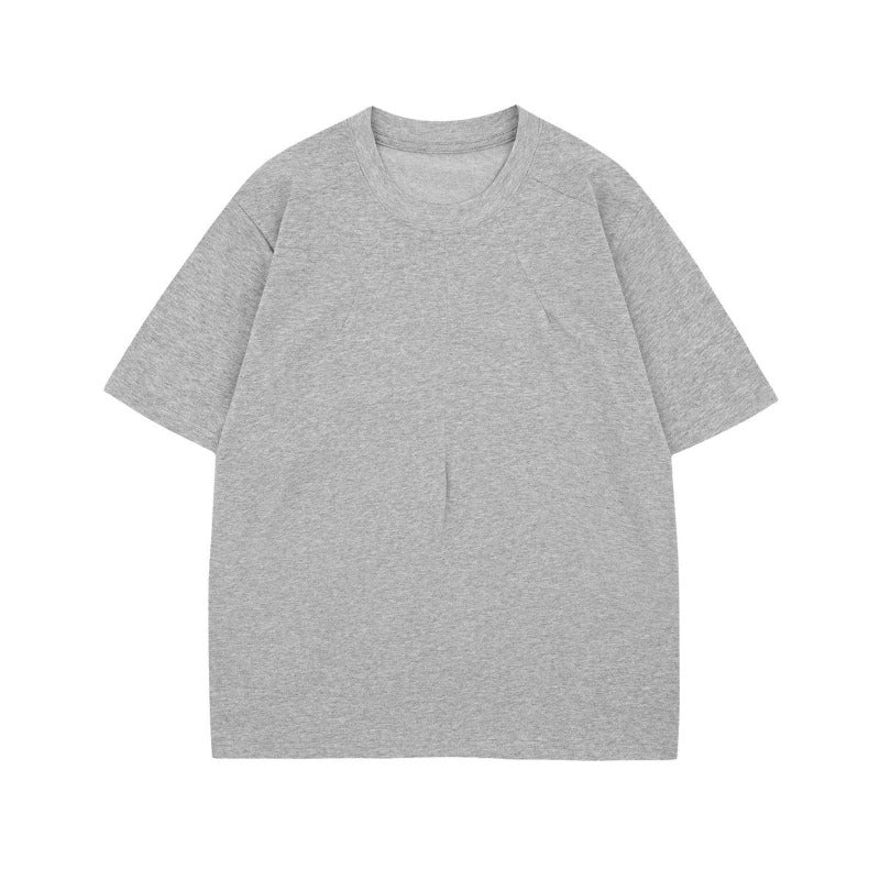 Men's t-shirt - american style, unisex, summer streetwear, retro deconstructed solid color design, loose fit, men's crew neck short sleeve t-shirt