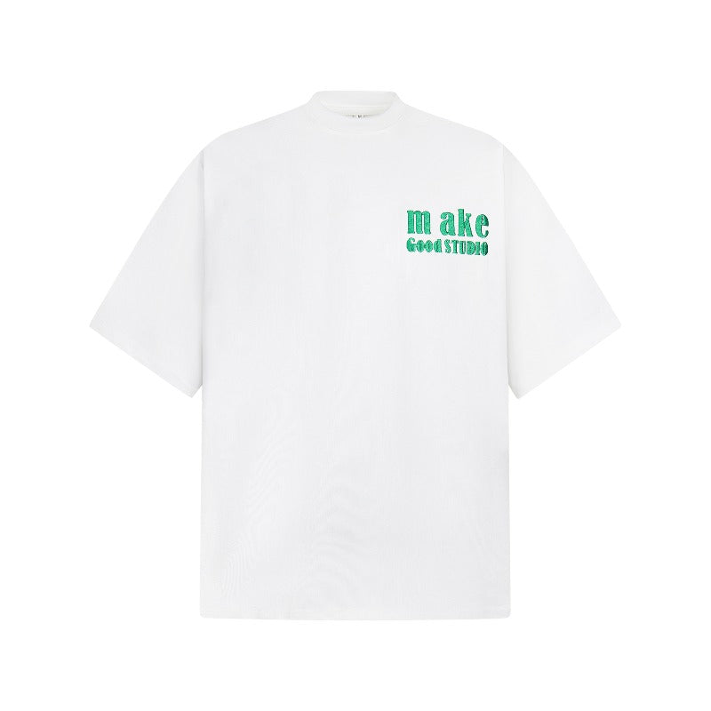 Men's t-shirt - american street style, unisex, vintage letter graphic design, men's oversized premium heavyweight short sleeve tee