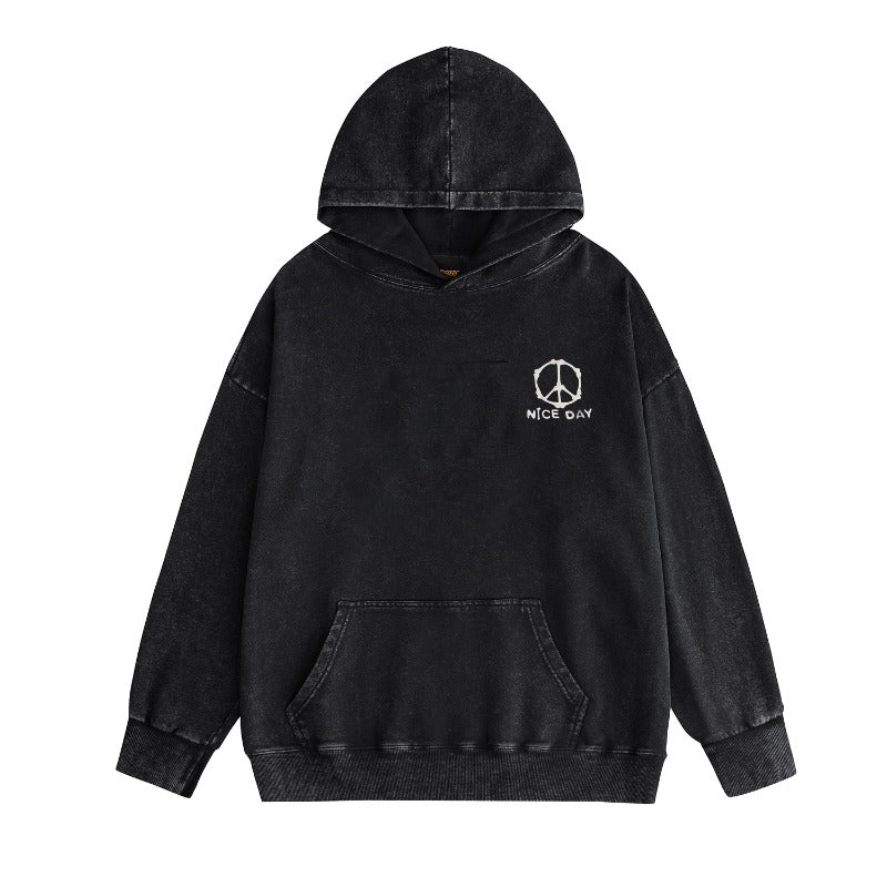 Drew house jacket - autumn/winter d@ew cartoon graphic washed & distressed crewneck pullover sweatshirt
