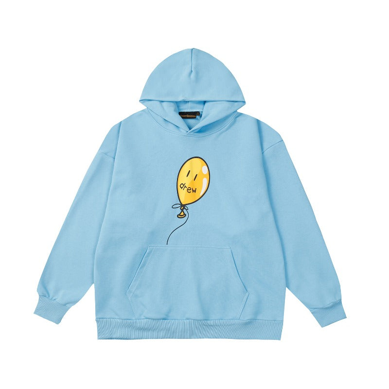 Drew house hoodie fall and winter d@ew cartoon balloon pattern pullover hooded sweatshirt