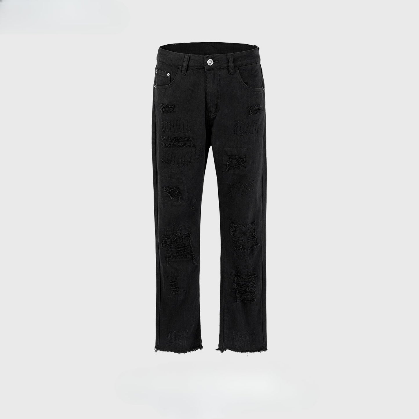 MIJKO Men's Vintage Pants MIJKO Trousers Men's and Women's Straight Slim-Fit Jeans