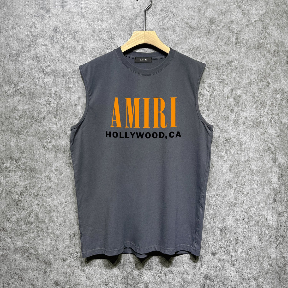 Amiri tank top bone sleeve printing