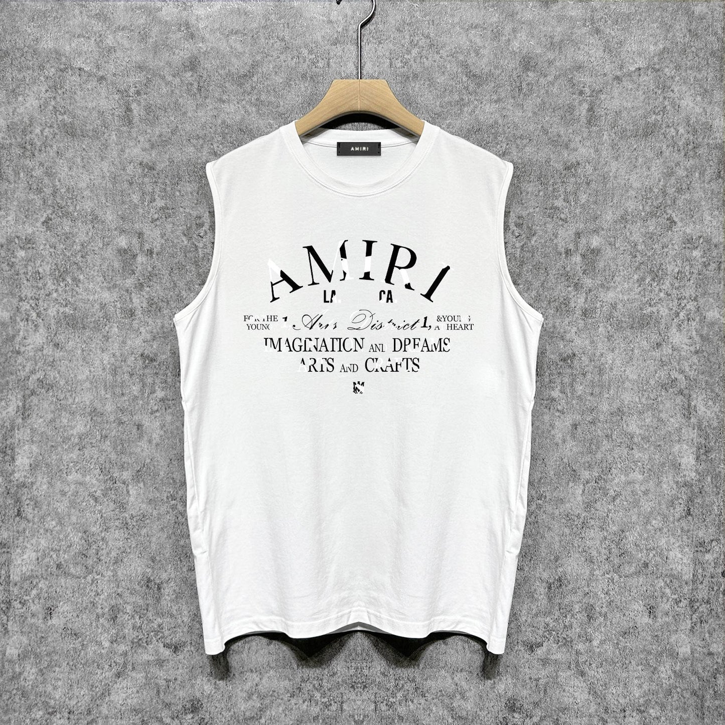 Amiri tank top damaged little spider print