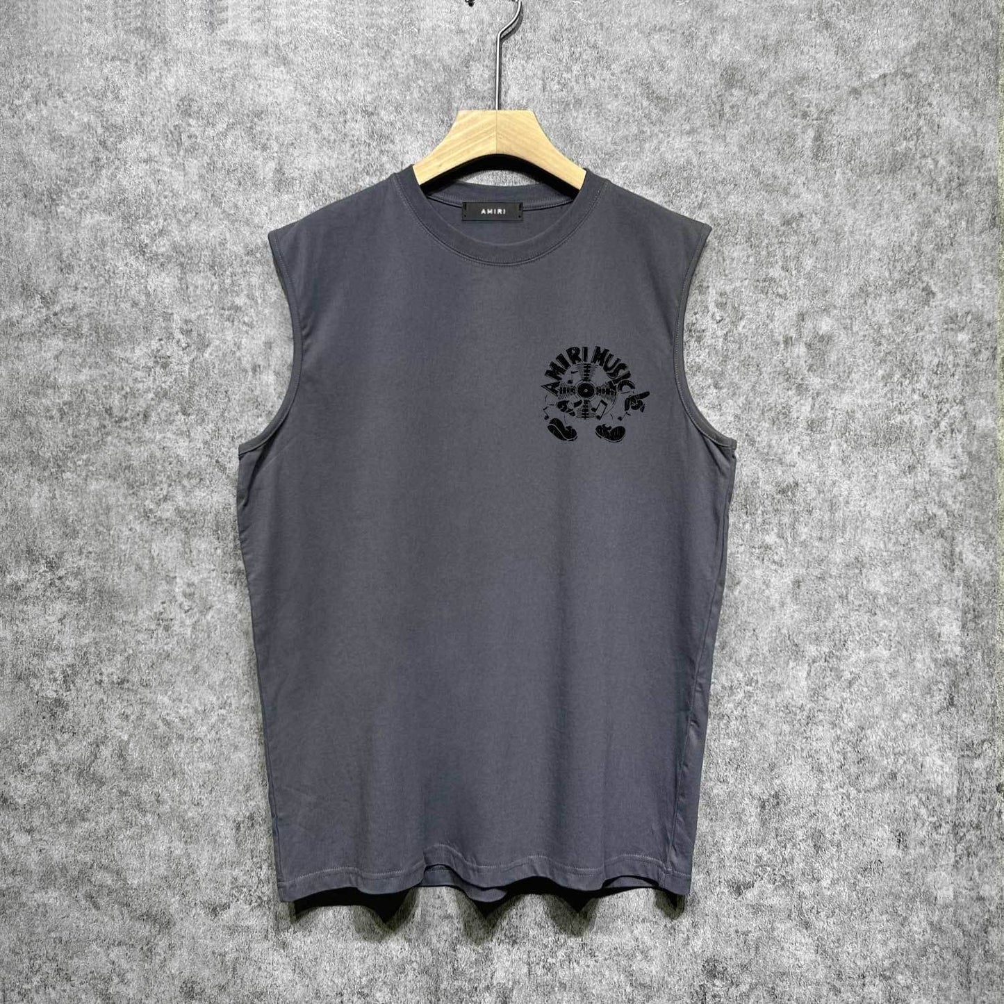 Amiri tank top note fan printing