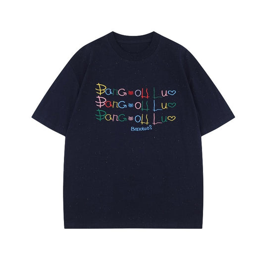 Men's t-shirt - american street style, summer unisex, premium color dot fabric, wholesale design, men's loose fit short sleeve tee