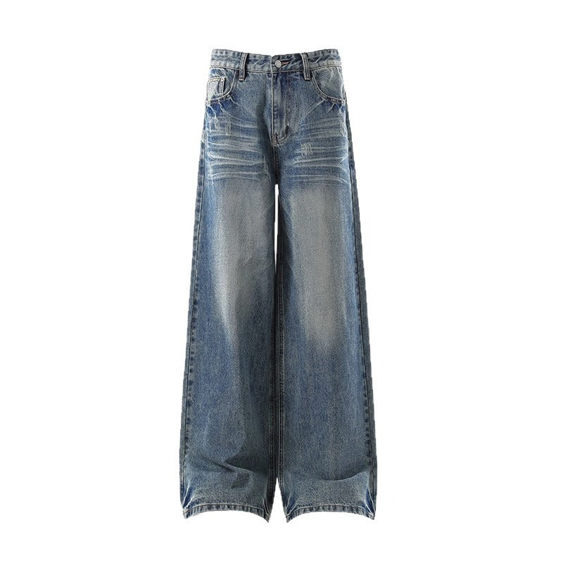 Women jeans whiskered spring clothes