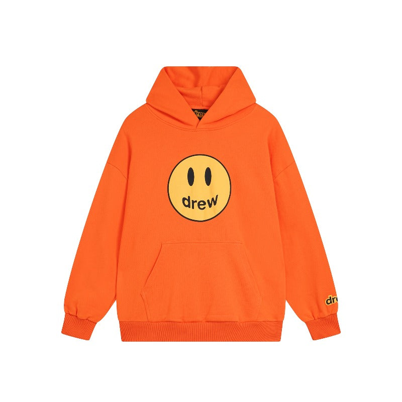 Drew house hoodie fall and winter d@ew classic smiley letter printing terry hooded sweatshirt