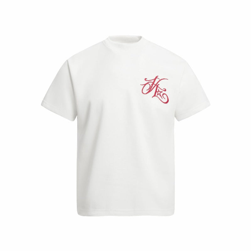 Men's t-shirt - american retro unisex solona cool-touch letter embroidery design - men's high street slim fit short sleeve tee