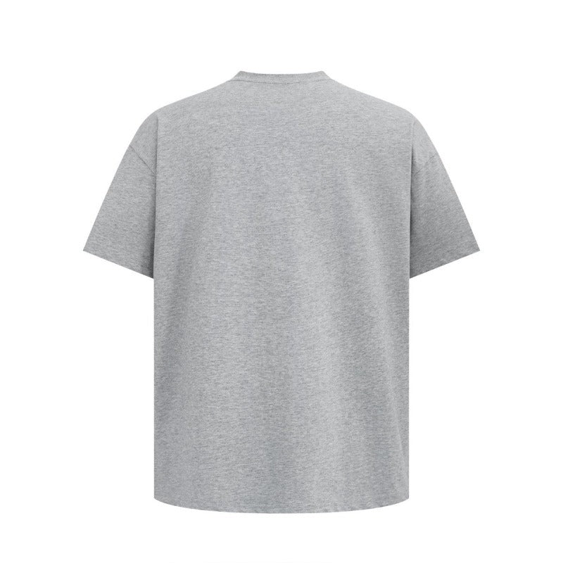 Men's t-shirt: american streetwear summer style - deconstructed, high-end, patchwork, relaxed fit, short-sleeve tee