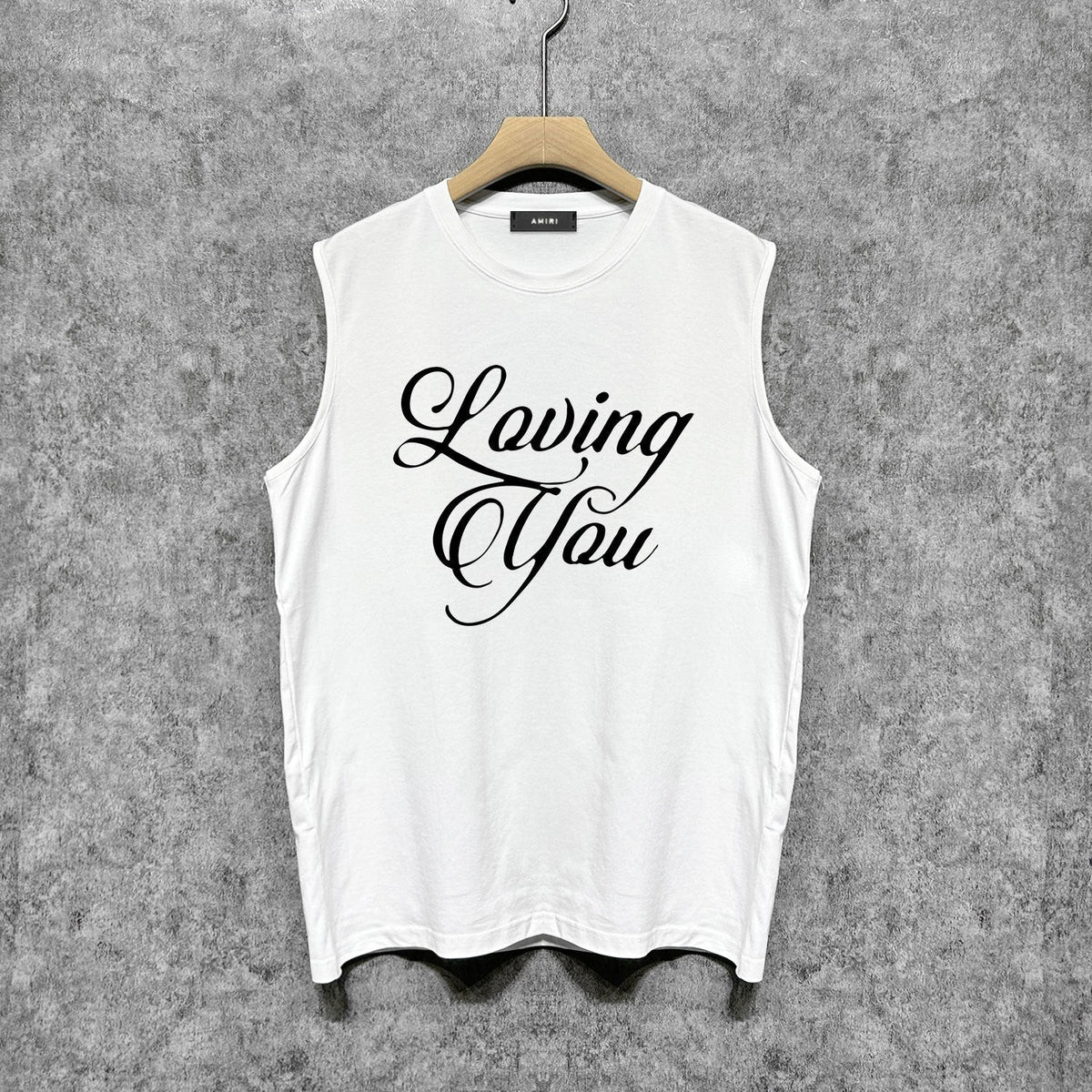 Amiri tank top pink letterprinting