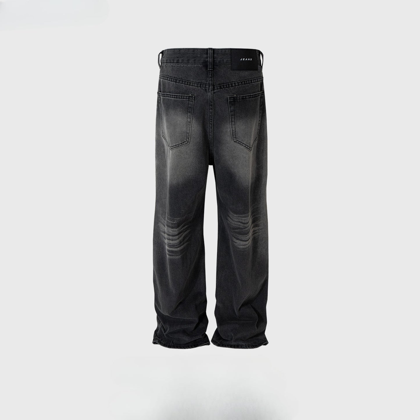 MIJKO Men's Vintage Pants MIJKO Old Trousers Men's and Women's Straight Wide-Foot Jeans