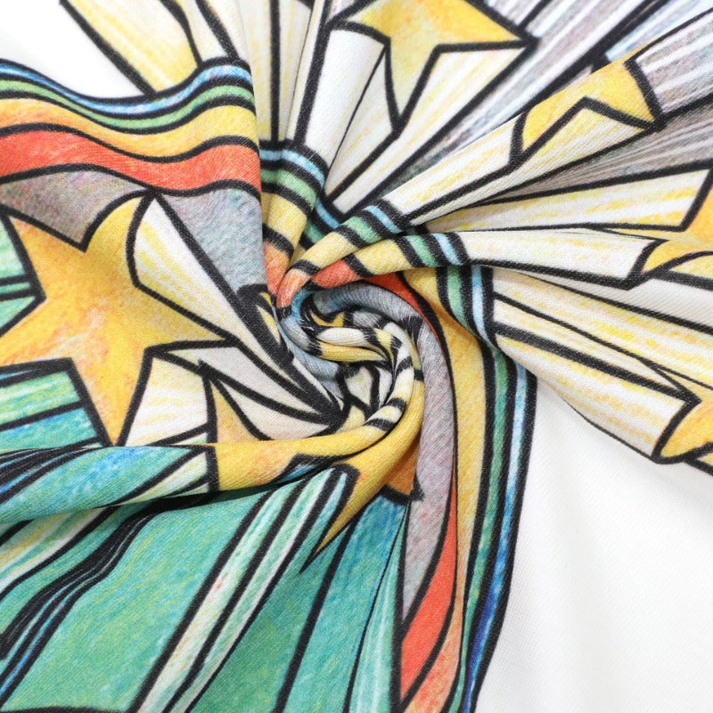 Palm Angels T Shirts Rainbow Star Letter Print Short Sleeve T-Shirt
