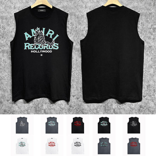 Amiri tank top big bad wolf letterprinting