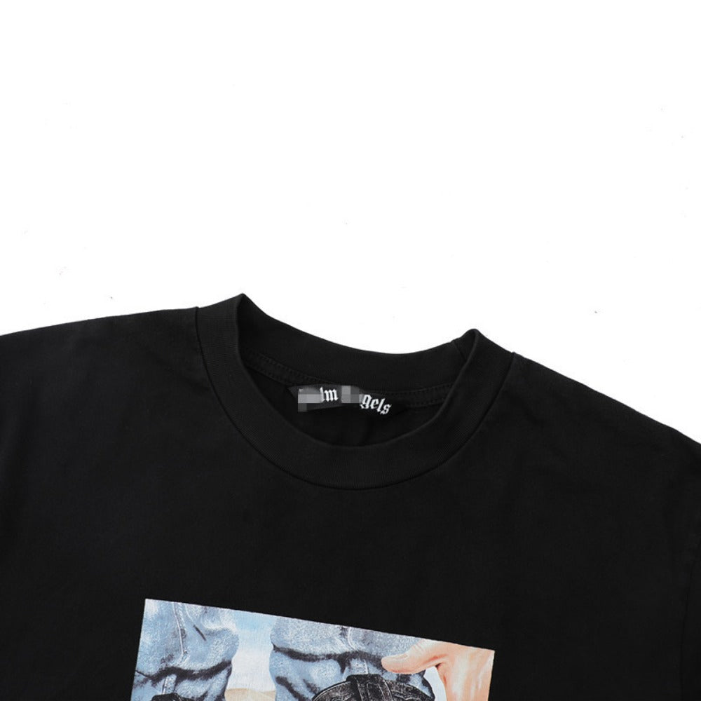Palm Angels T Shirts Dice and Snake Print Short Sleeve T-Shirt