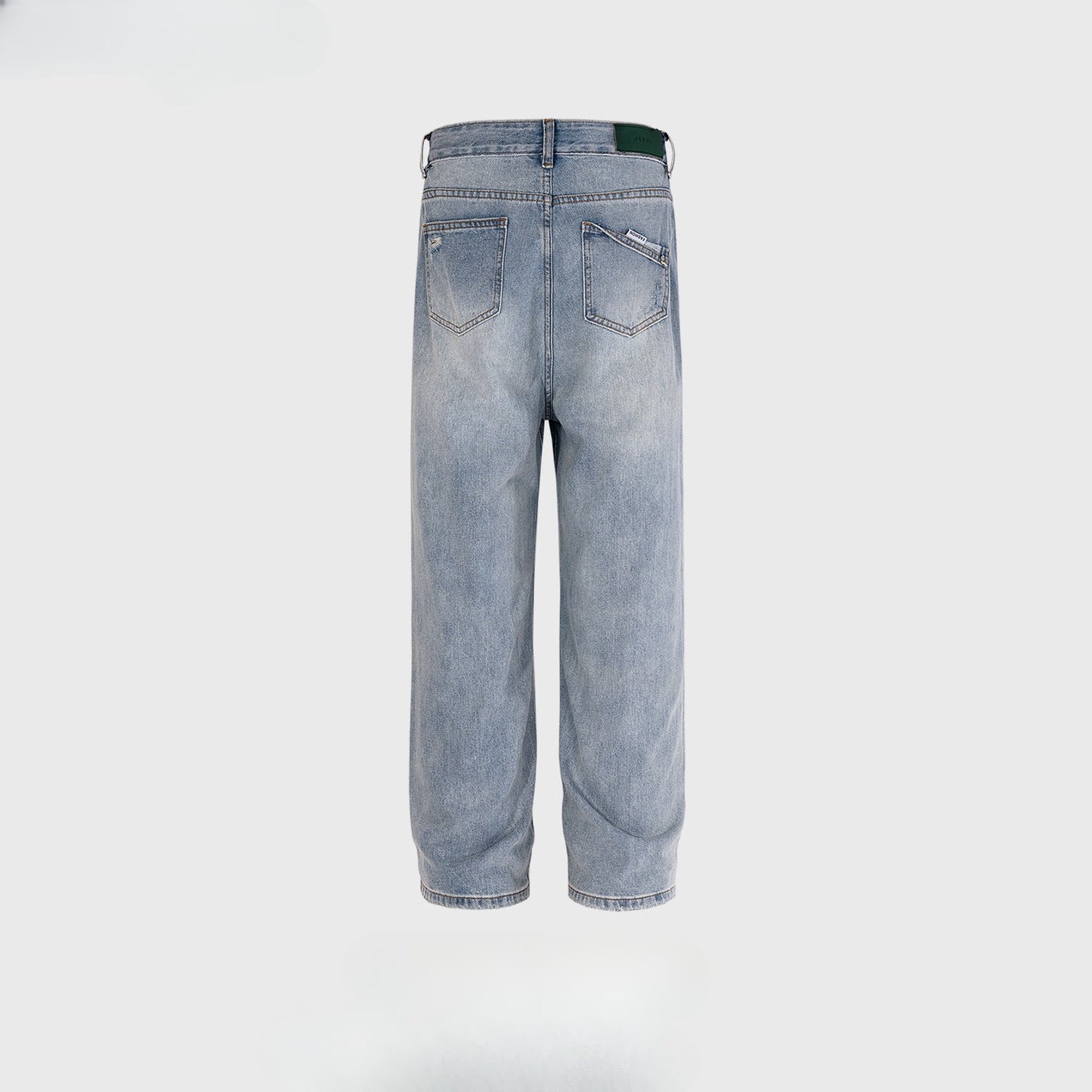 MIJKO Men's Vintage Pants MIJKO Straight Pants Men's and Women's Washed Jeans