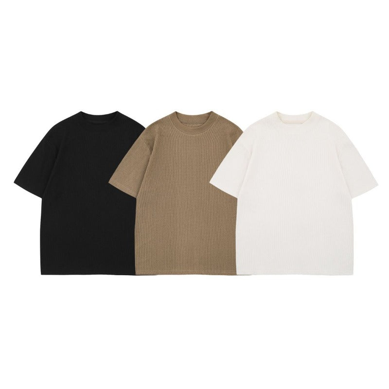Men t shirt mankun american retrosummer street trendyclassy knittingeasiest for match designloose round neck short sleeve t-shirt