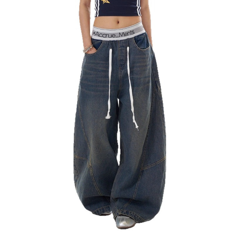 Women Jeans Vintage Jeans Summer Loose Wide Leg Straight Pants