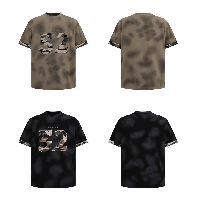 Men's t-shirt: american streetwear style, summer minimalist, premium patch embroidery design, men's relaxed fit short sleeve tee
