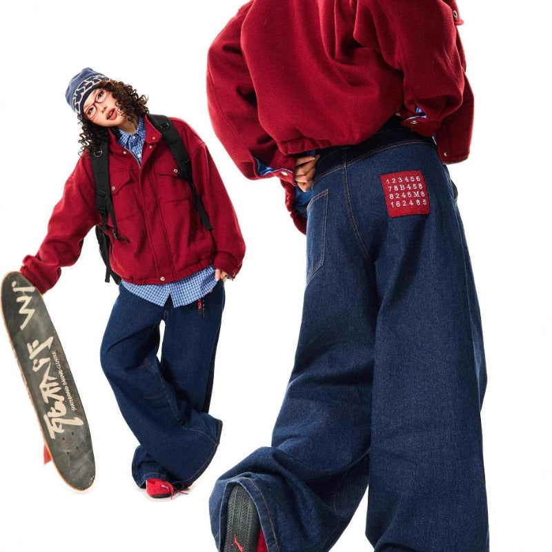 Women jeans with pendant retro women loose