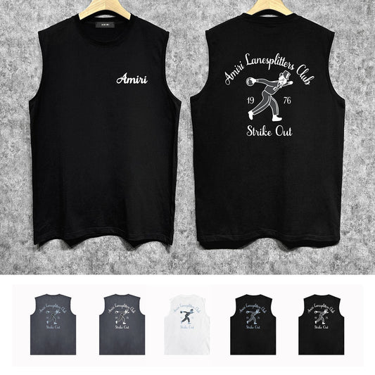 Amiri tank top bowling print