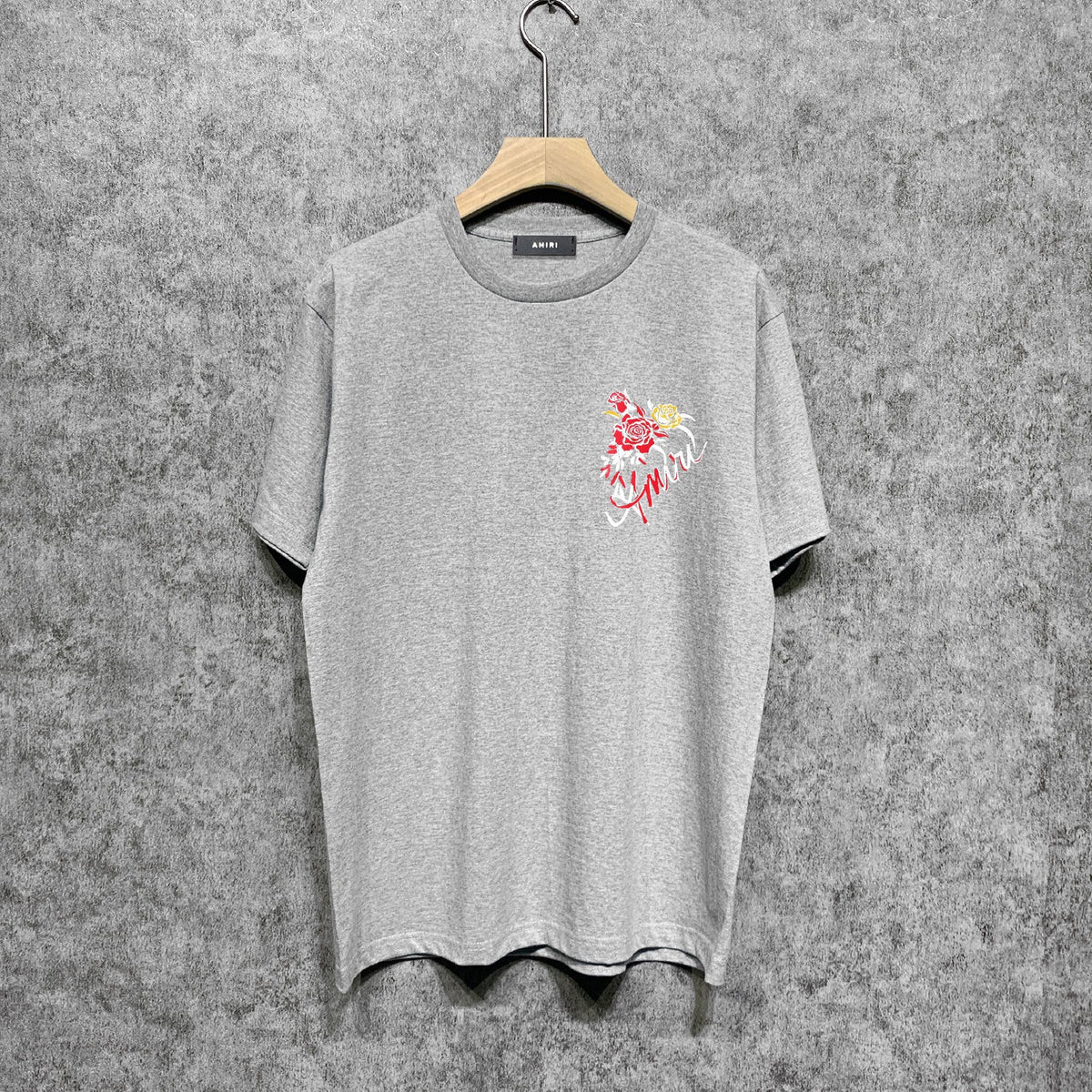 Amiri t shirts flower printing short sleeve