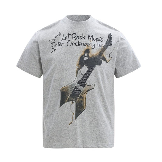 Men's t-shirt - american retro unisex solona cool touch guitar graphic design - men's high street slim fit short sleeve tee