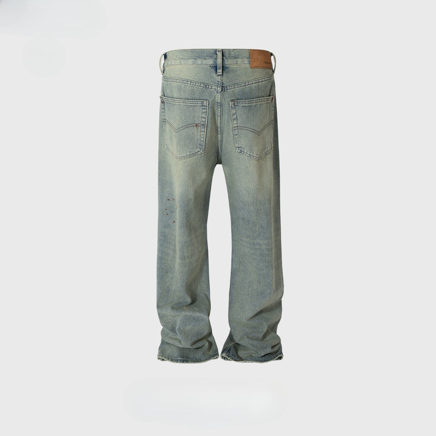 MIJKO Men Vintage Pants MIJKO Design Trousers Ripped Old Jeans