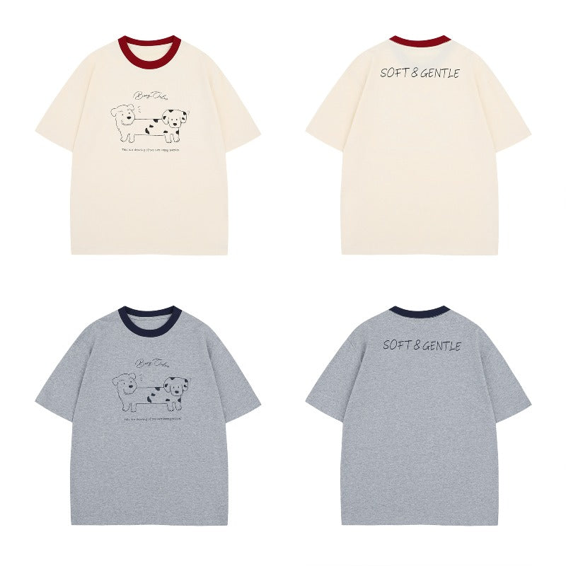 Men's t-shirt - american street style, summer, unisex, premium feel, fun cartoon graphic design, men's loose fit short sleeve tee