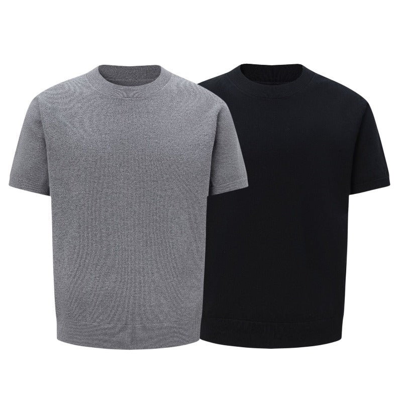 Men's t-shirt: american streetwear summer deconstructed solid color slim fit premium short sleeve tee