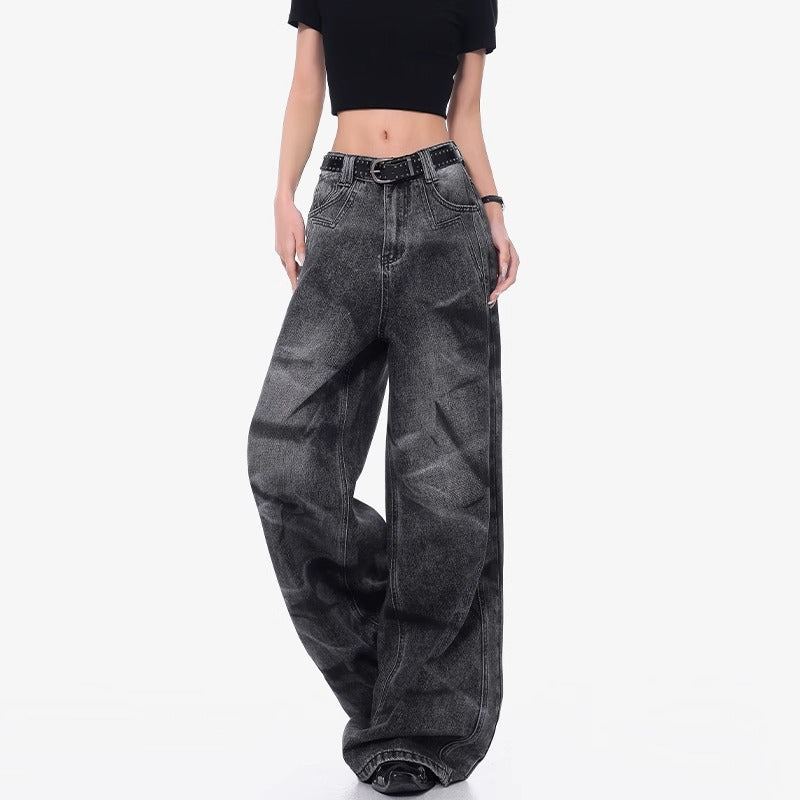 Women jeans loose wide leg women's retro