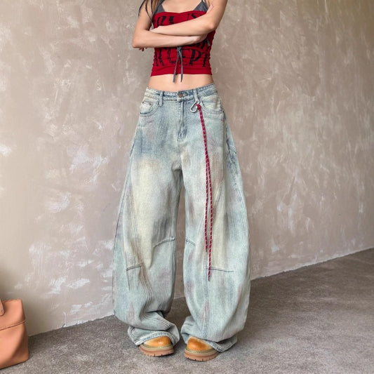 Women jeans come with pendants loose